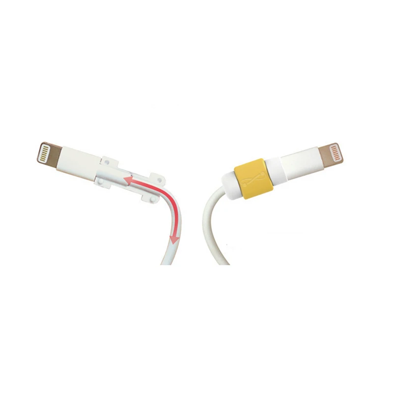 2 шт./лот USB кабель протектор Saver Наушники Шнур защита провода крышка 8Pin зарядное