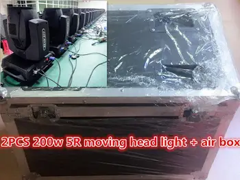 

Flight Case +2pcs 200w super bright 5R beam 200W LED 5R beam moving head light DMX512 party stage nightclub lights