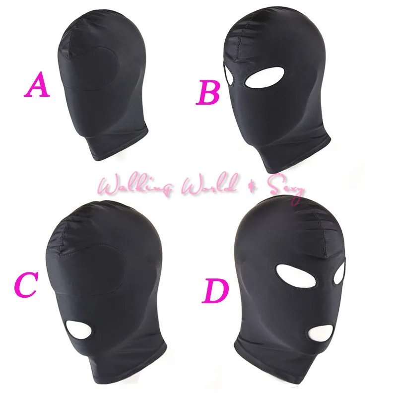 For sale 4 Style Fetish Mask Hood Sexy Toys Open Mouth Eye Bondage Hood