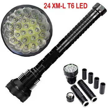 

NEW Hunting Outdoor exploration 30000 LM 24 x CREE XML T6 5 Modes LED Flashlight For 26650/18650 Battery High Quality Torch Lamp