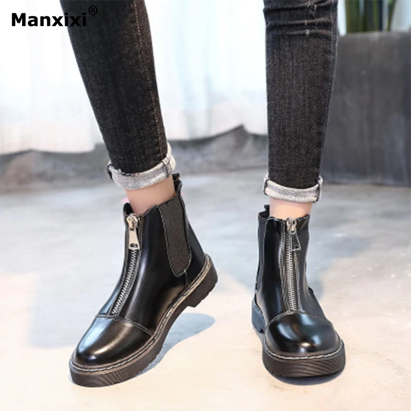 

Booties woman 2018 autumn new Harajuku Martin boots students wild fashion British wind boots female shoes women's winter boots