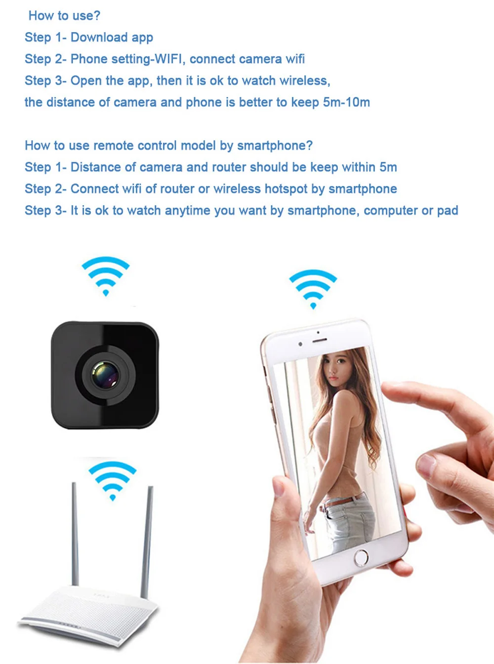 Volemer HDQ15 Wifi small camera full HD 1080P Infrared Night Vision Monitor video Voice recorder DV cam P2P mini video camera (3)