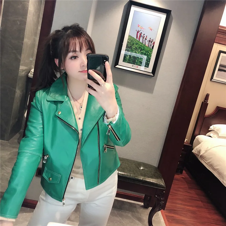 women fashion sheep leather genuine leather jacket (20)
