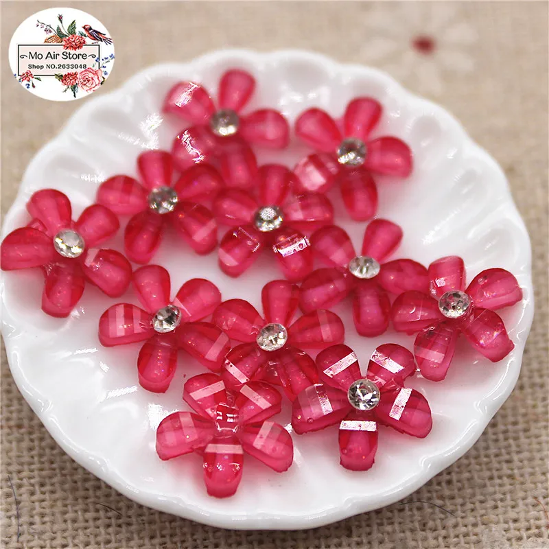 10mm Mixed Color Rhinestone Flower Camellia Resin Flatback Cabochon 50pcs DIY jewelry/Phone Decoration ornament crafts,resin ornaments,resin crafts,resin crafts accessories