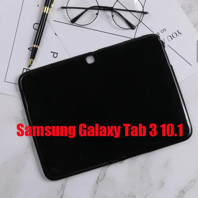 Настольный чехол для Samsung Galaxy Tab 3 10 1 дюймов P5200 P5210 P5220 черный мягкий ТПУ гель