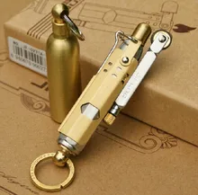 Vintage Style (copper/steel) Oil Cigarettes Kerosene Lighter Repeated Use Cigarette Grinding Wheel Classic Designs Lighter
