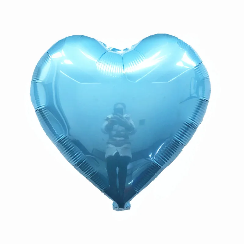 10 шт. 18 дюймов романтические сердца жемчужные розовые фольгированные гелиевые шары День рождения Свадьба День Святого Валентина вечерние воздушные шары для украшения - Цвет: sky blue