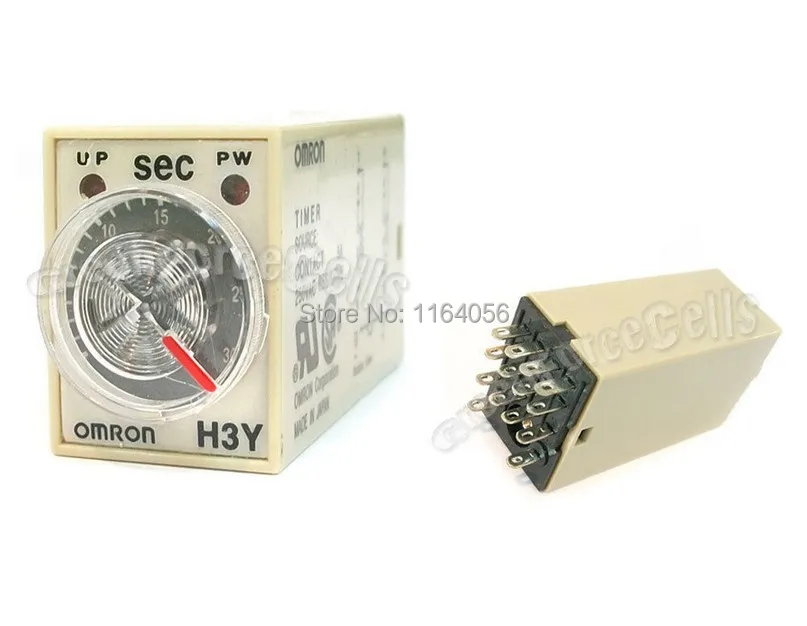 AC 110 В 14 контактов 4PDT 0 ~ 5 секунд таймер задержка din рейка реле времени H3Y 4|relay switch|relay