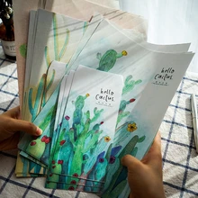 9 шт./компл. свежий кактус канцелярские принадлежности Набор конвертов(3 шт. конверт+ 6 букв Бумага) Kawaii с буквенным принтом школьные канцелярские принадлежности