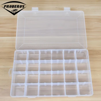 24 Compartment Plastic Fishing Tackle Box For Fishing Lures 37.5X23X5cm Fishing Accessaries Hooks Spoons Transparent
24 Compartment Plastic Fishing Tackle Box For Fishing Lures 37.5X23X5cm Fishing Accessaries Hooks Spoons Transparent