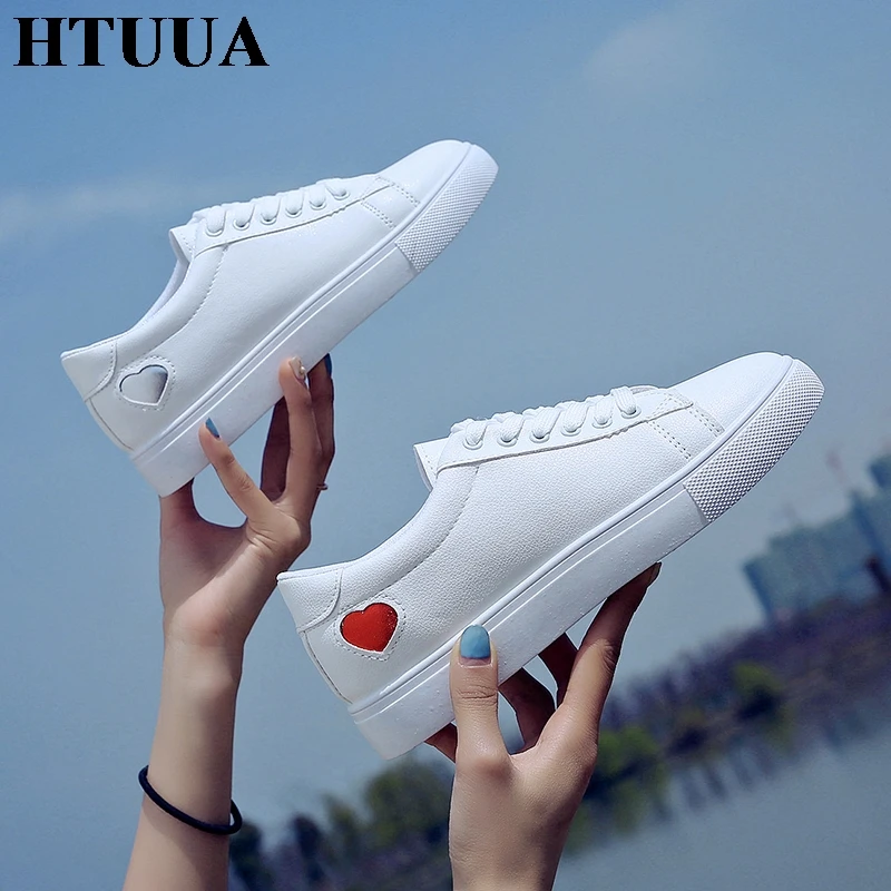 HTUUA/2019 г. Весенне летняя повседневная обувь на шнуровке женская плоской подошве