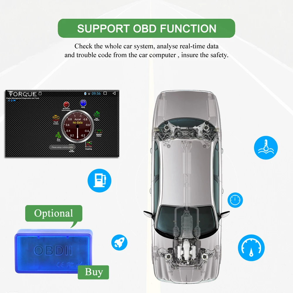 Sale Bonroad Car Multimedia Player For 2din Android 9.0 PX30 Quad Core 2G+16G Wifi RadioVideo GPS Double din MP3 No DVD 5
