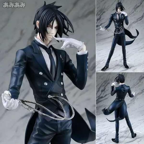 

Black Butler Devil Sebastian Michaelis Action 20cm Anime Book of Circus Undertaker Figure PVC Hobby Model Doll Toy Megahouse
