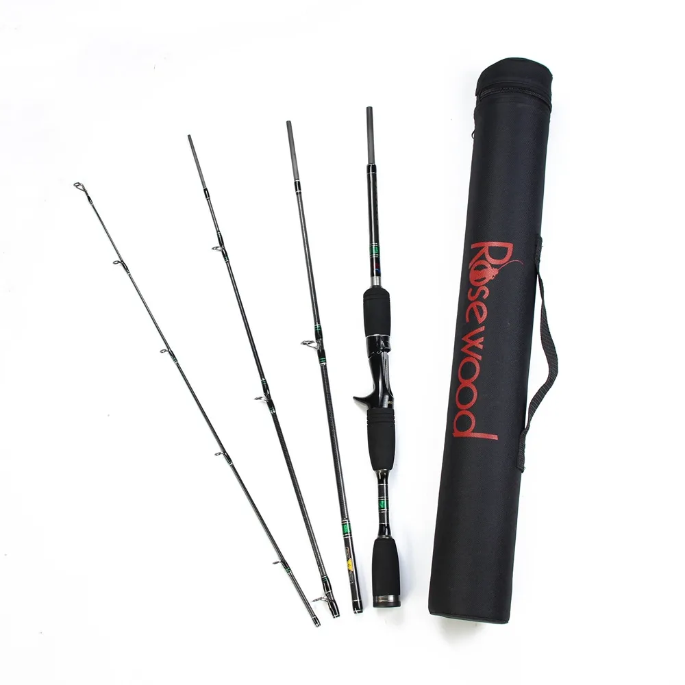 Rosewood 1.98m Fishing Rod 4 Sections Spinning Bait Casting Rod Travel High Carbon Fishing Rods Lure Weight 3.5-10g Tackle China  (13)
