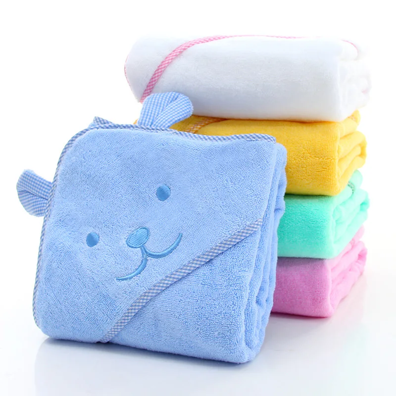 Serviette de bain pour nouveau-né | Confortable, doux, à capuche, peignoir de plage, Animal mignon, en coton, couverture pour bébés