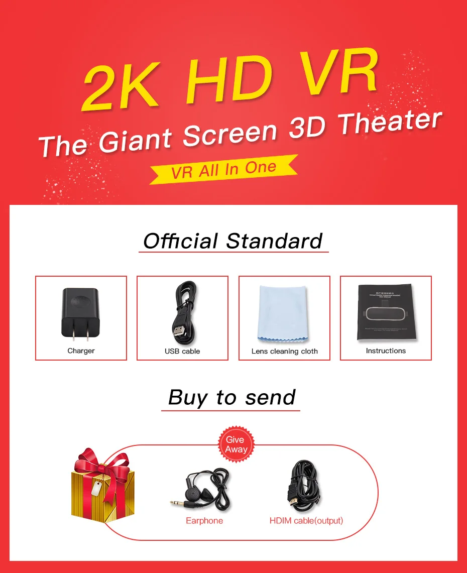 vr headset vr glasses virtual reality for pc HDMI All In One virtual glasses for computer VM06_00