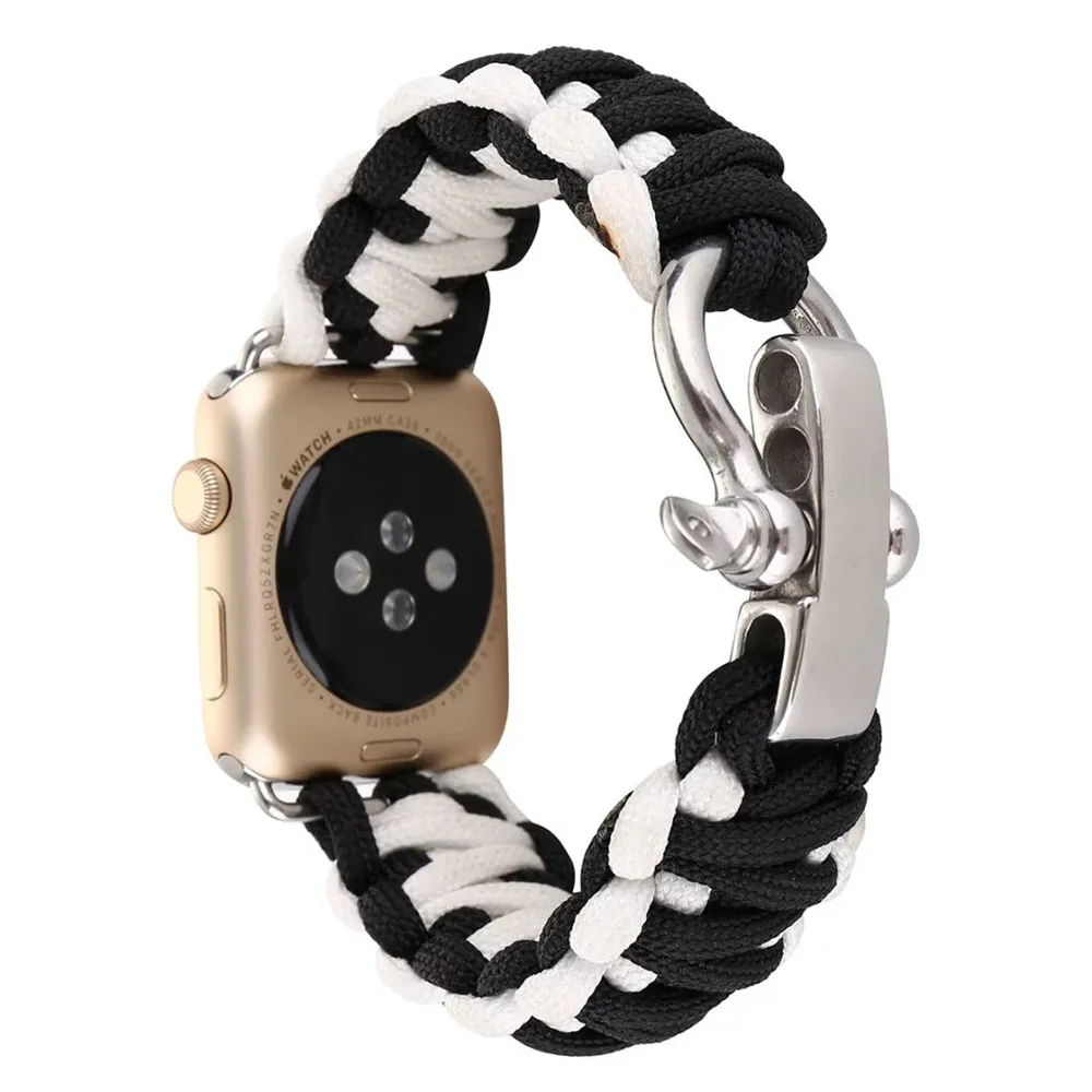 Ремешок для зонта Apple Watch Band 42 мм 38 44 40 нейлоновый спортивный браслет iWatch Series SE 6 5 4 3