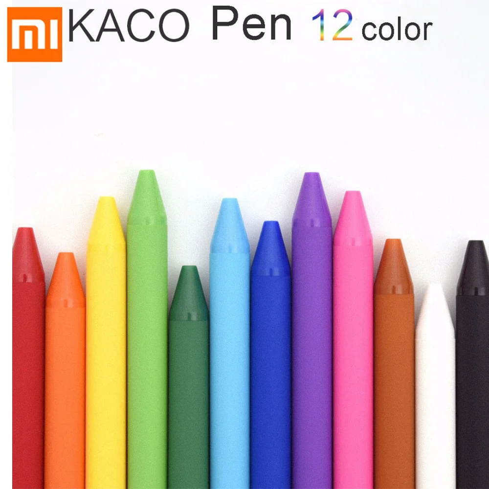 

12pcs Xiaomi Mijia KACO Colorful Sign Pen 12 Colors 0.5mm Refill ABS Plastic Write Length 400m for Xiaomi Mijia Ecological Chain