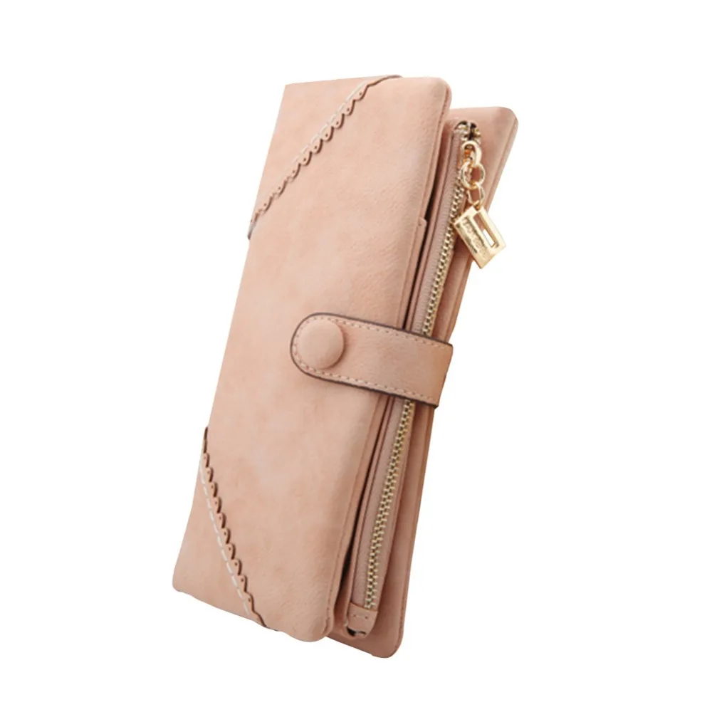 Женский кожаный кошелек на кнопках длинный модный|purse ladies|fashion purseclutch purse |