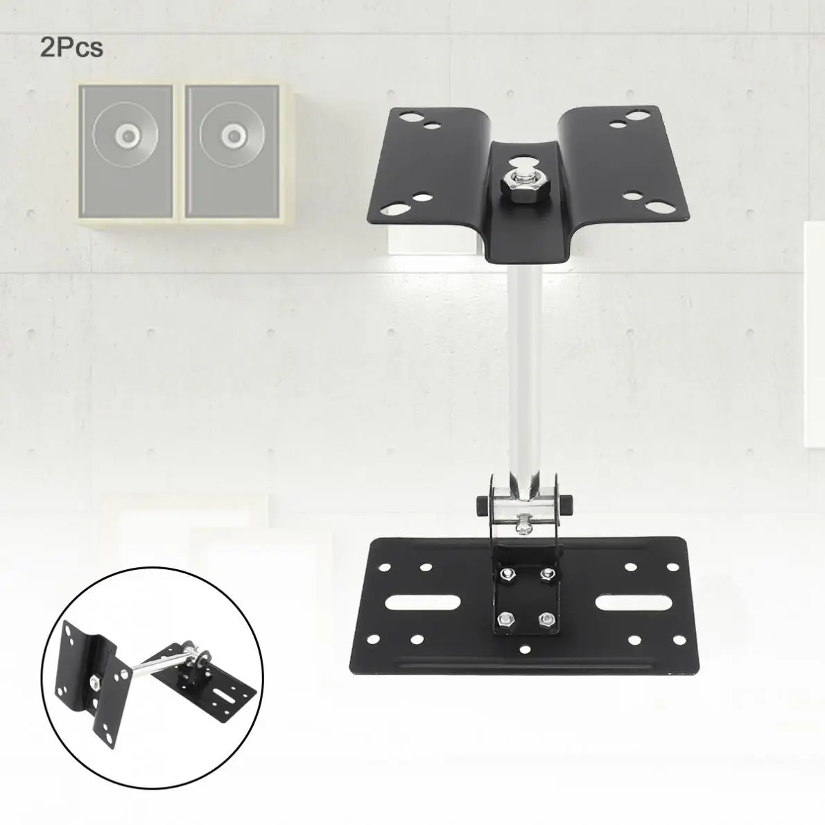 2pcs Universal 20KG Metal Lengthened and Thickened Speaker Stand Support Horizontal 360 Degrees Vertical 180 Rotation | Электроника