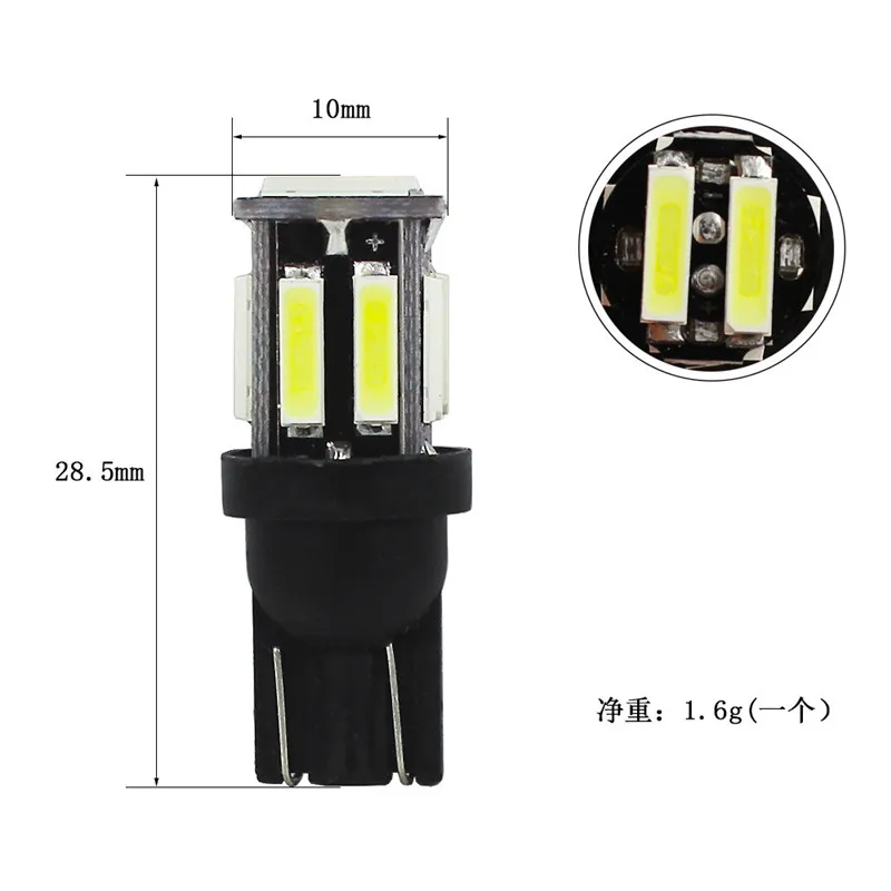 BRIDAY 4 шт. W5W 10 7020 SMD автомобильный T10 светодиодный 194 168 сменный клиновидный задний