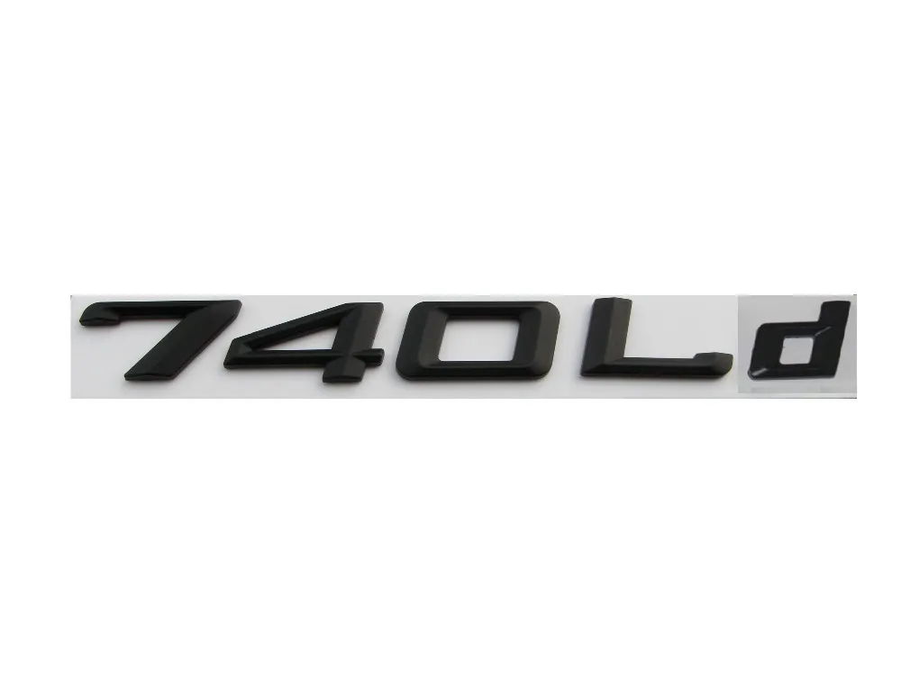 

Matte Black ABS Number Letters Word Car Trunk Badge Emblem Letter Decal Sticker for BMW 7 Series 740Ld