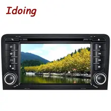 Idoing автомобильный DVD Player2Din руль для Audi A3 Мультимедиа Видео головное устройство стерео Android7.1 Навигация карта WiFi 3g