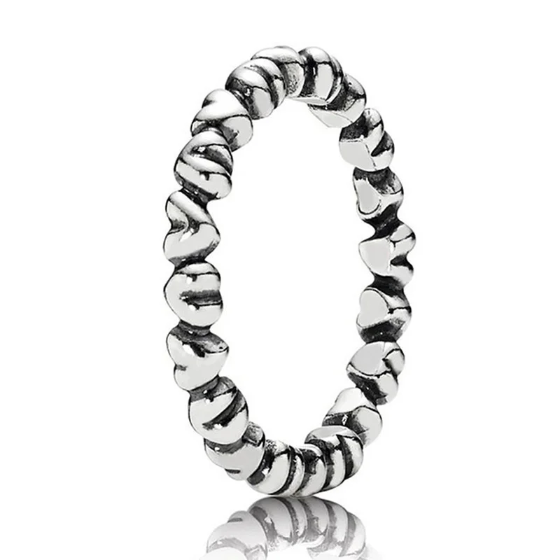 

Authentic 925 Sterling Silver Ring Fashion Classics Forever Love Heart Rings For Women Wedding Party Gift Fine Jewelry