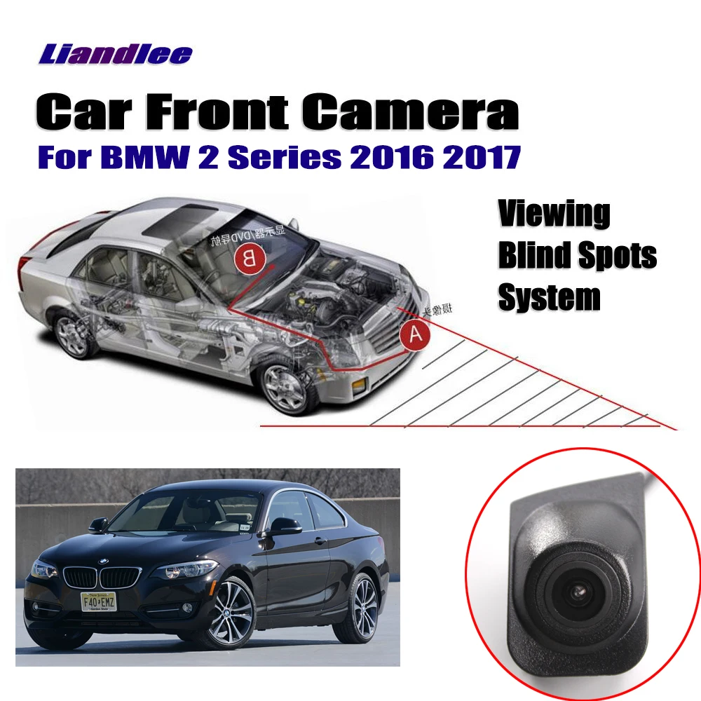 

Liandlee Car Front View Camera Logo Embedded For BMW 2 F22 F45 F46 2016 2017 4.3" LCD Screen Monitor Cigarette Lighter Switch