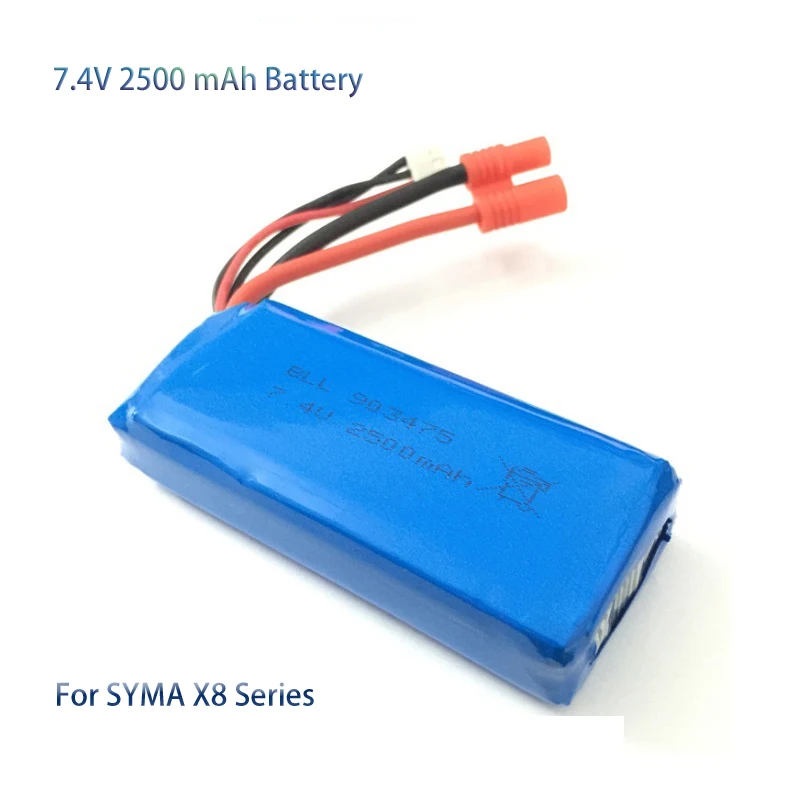 

SYMA RC Drone Battery 7.4V 2500mAh 25C Li-poly Battery for SYMA X8C X8W X8G X8HC X8HW X8HG RC Quadcopter Drone Spare Parts