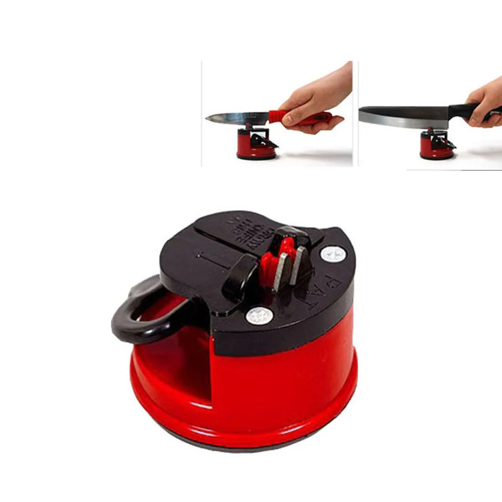 Dropshipping 3 Colors steel Knife Sharpener with suction pad Scissors