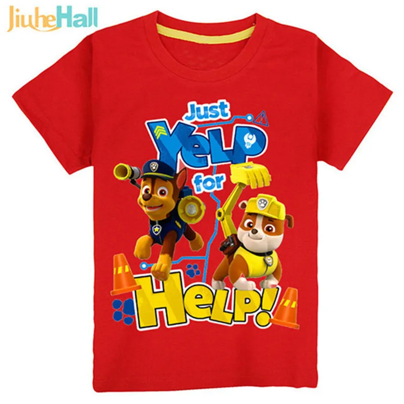 7 Types Hot Sale Kids Cartoon Paw Dog T-Shirts 100% Cotton Patrol Boys&Girls Tee Patrulla Canina Clothing For Kids 2-6 y CMB131 (18)