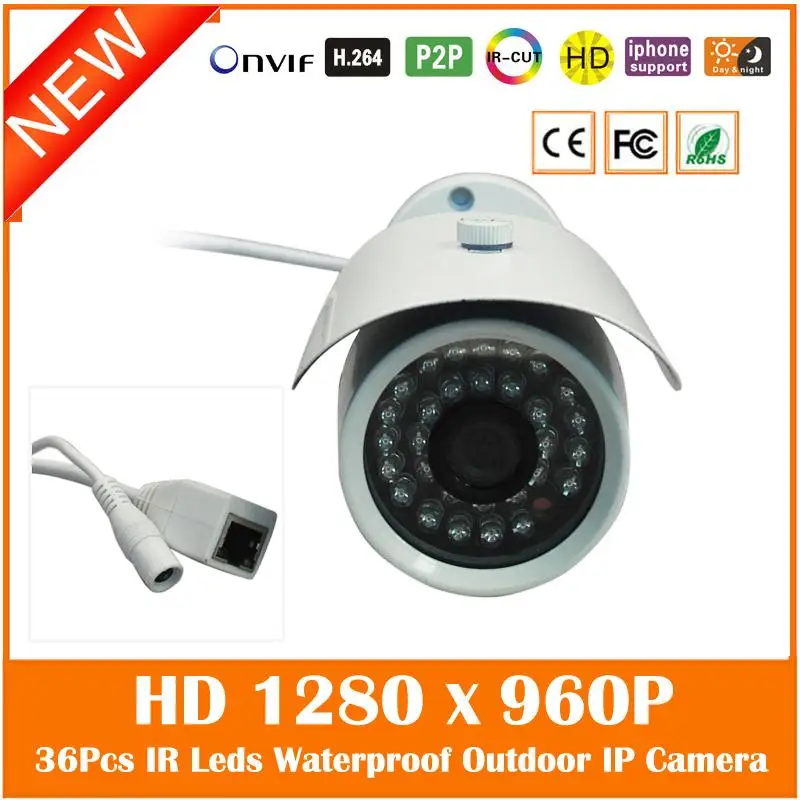

Bullet Ip Camera Hd 960p Outdoor Waterproof Home Security White Metal Night Vision Cctv Cmos Webcam Freeshipping Hot Sale