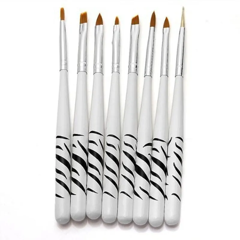 

8pcs/set Nail Art Brush Pens Acrylic Nail Brushes UV Gel Nail Polish Painting Drawing Brushes Set Manicure Tools Kit