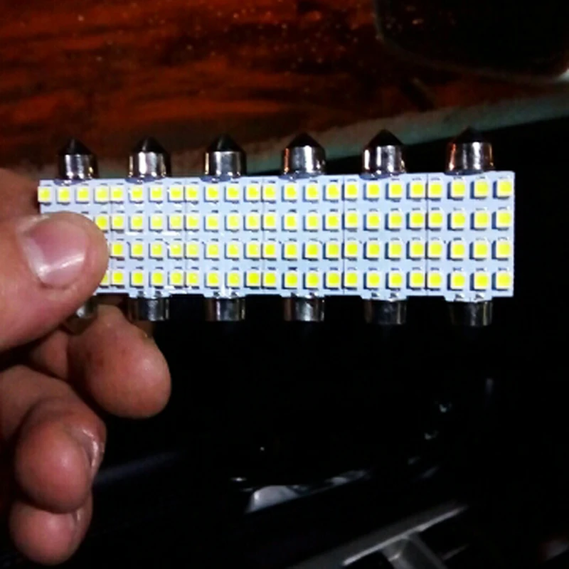 500X C5W 12В 24В 3528 1210 16 SMD 31 мм 36 39 41 гирлянда Белый купол светодиодные лампы для чтения