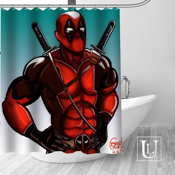 

Custom deadpool Curtain Fabric Modern Shower Curtain bathroom beautiful Curtains Bath decor Polyester Cloth Waterproof