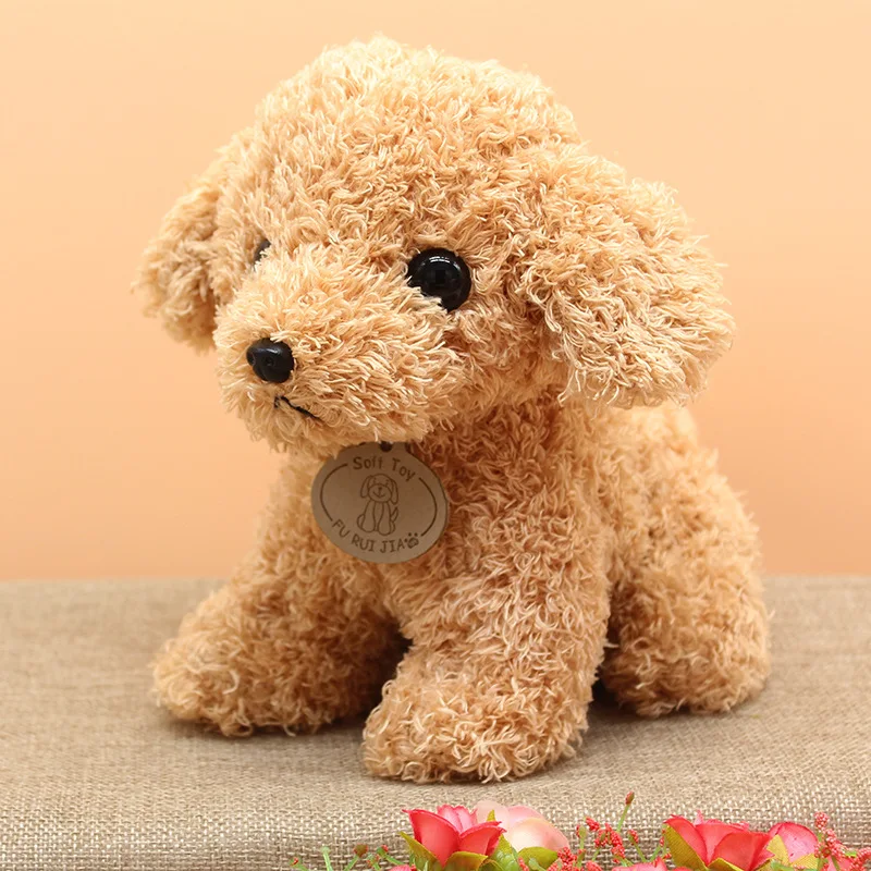 Настоящая жизнь плюшевая игрушка плюшевый пёс пудель кукла животного на Рождество подарок на день рождения - Цвет: 2