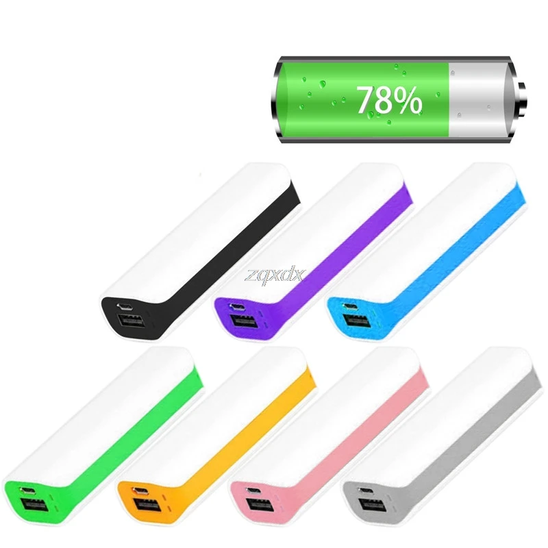 Portable 1 x 18650 font b External b font Battery Case Charger Power Bank Case DIY