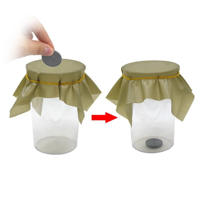 

Black Hole Magic Prop 1pcs Coin Dish Coin Thru Rubber Sheet into Cup Magic Tricks Close-up illusion Profesional Toys for Kids