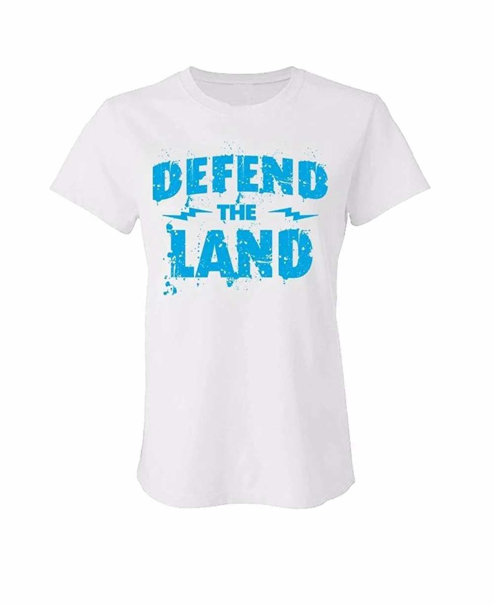 Newest 2019 Women's Fashion Print T-Shirt Women Summer Style Defend The Land New Design Cotton female Tee Shirt Designing |