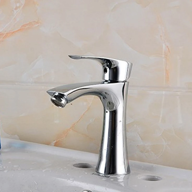

Brushed Nickel G1/2'' Sink Faucet Mayitr Bathroom Single Hole Handle Sink Tap Deck Mounting Basin Faucets Home Improvement