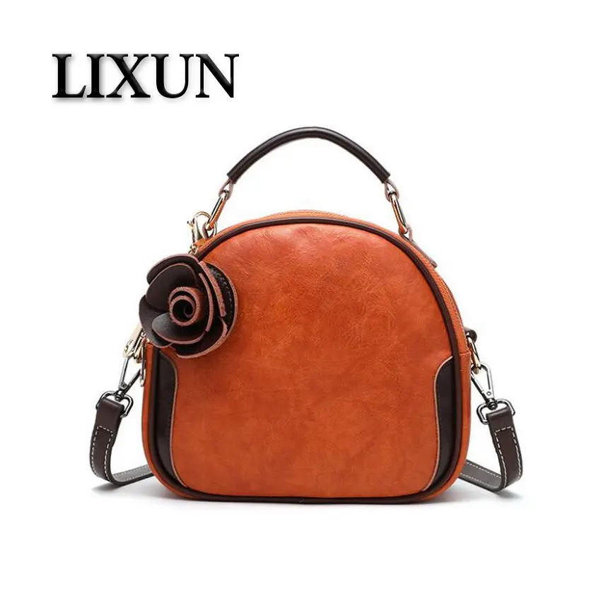 

LIXUN Luxury Designer Rose Women Small Bag PU Leather Handbags Ladies Messenger Bags Girls Shoulder Crossbody Bags Female Bolsa