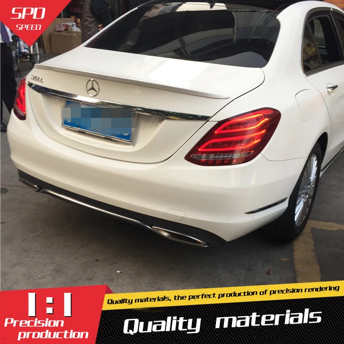 

For Benz W205 Spoiler ABS Material Car Rear Wing Primer Color Rear Spoiler For Benz W205 C180 C200 C260 Spoiler 2015+