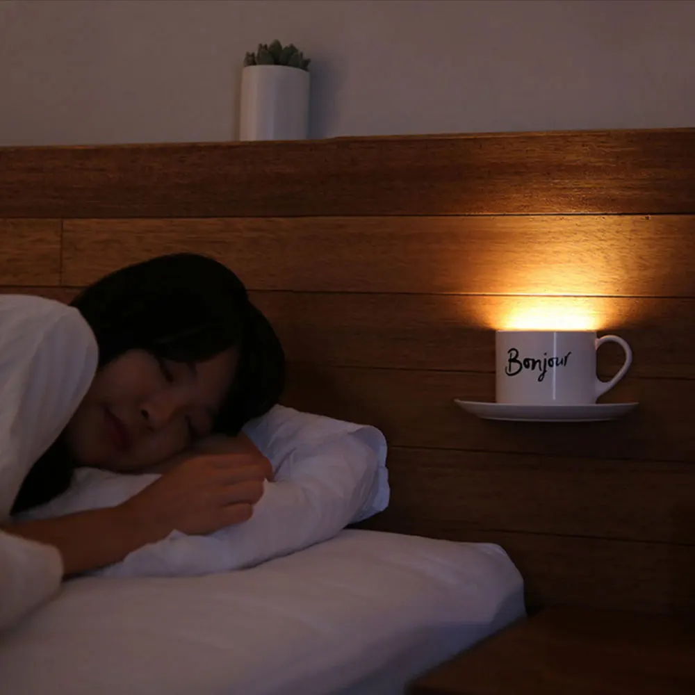 Креативный светодиодный светильник-кружка с изображением фламинго и кофейной чашки, ночник с USB зарядкой, голосовой датчик, светильник, Детская прикроватная лампа, украшение для дома в гостиную