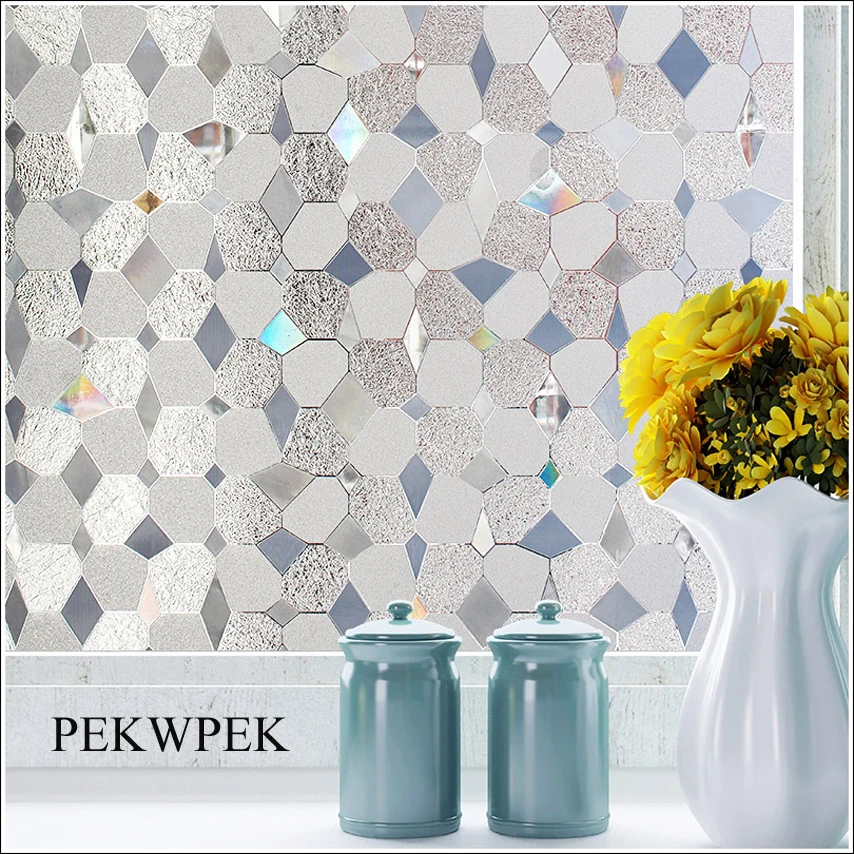 

Self-Adhesive Window Film, No Glue Privacy, Static Cling, Glass Sticker, 3D Laser Diamond, DIY Home Decor, 90, 60, 45x200cm