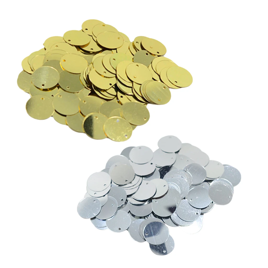 fityle 260Pcs DIY Loose Sequins Paillettes Sewing Appliques For Scrapbooking Bag Clothing Decor Crafts