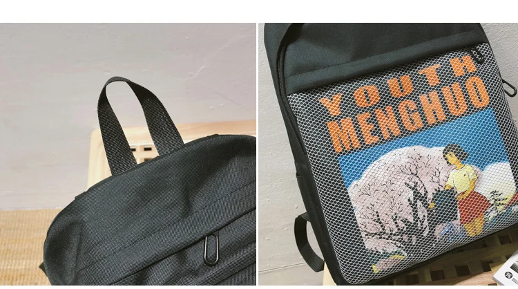 Menghuo Women Waterproof Nylon Backpacks Female Printed School Backpack for Girls Fashion Travel Bag Bolsas Mochilas Sac A Dos_36