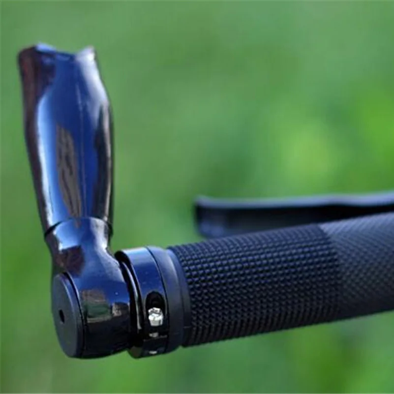 WEST BIKING Aluminum Alloy Horns Black Cycling Bicycle Handlebar Bar End Grip Ultralight Rubber Road Handlebar Grips For Bicycle