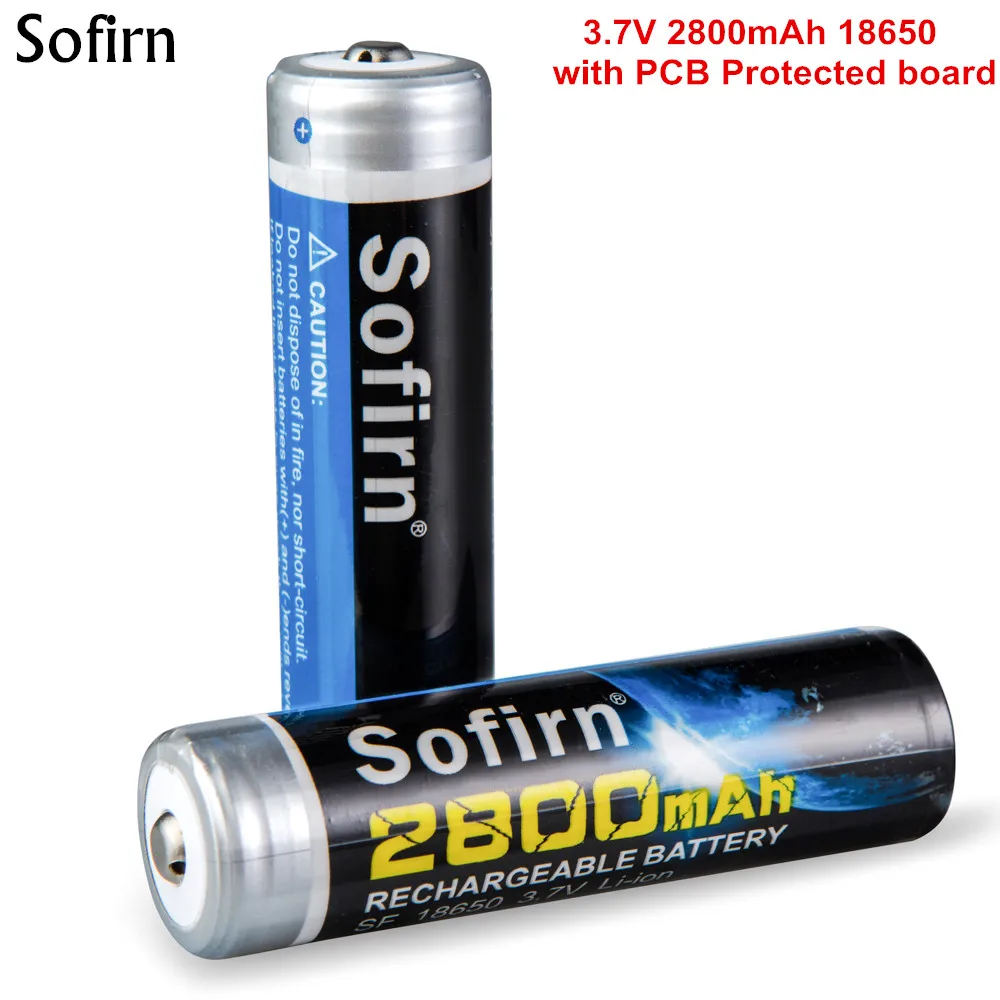 Sofirn аккумуляторная батарея 18650 2800mAh литиевая батарея 3,7 V Li-Ion с PCB предварительно заряженной батареей для светодиодный фонарик батареи