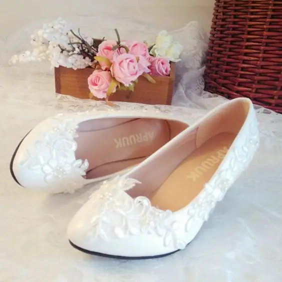 White Satin Rhinestone Peep Toe Wedding Flat Shoes | Wedding shoes flats, Wedding flats, Shoes flats